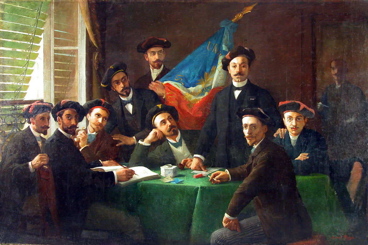 Le bureau de l’association des étudiants de Montpellier aux fêtes du VIème centenaire 1892